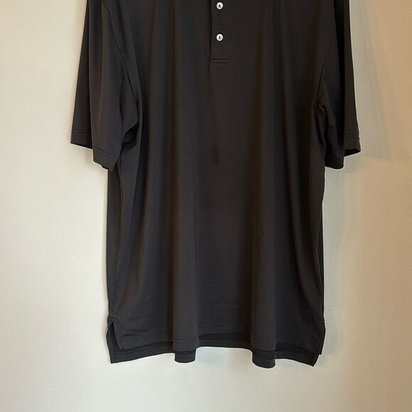 Peter Millar Men Summer Comfort Black short sleeve golf performance polo XL GUC - Picture 3 of 10